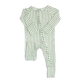 Sleep Romper Pajamas - Stripe Cabana Sage