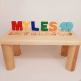 Personalized Puzzle Name Bench