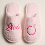 Bride and Ring Fuzzy Terry Slippers