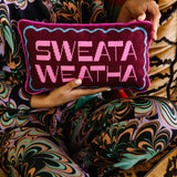 Sweata Weatha Needlepoint Pillow