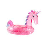 Clear Pink Glitter Unicorn