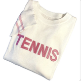 Tennis Sweater - Pink Embroidery