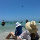 Sarah Bray Begonia Sun Hat Neon Pink Lanyard Rose Quartz Toggle