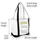 DALIX Daily Shoulder Tote Bag Premium Cotton