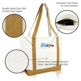 DALIX Daily Shoulder Tote Bag Premium Cotton