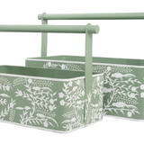 Soft Green Chinoiserie Garden Caddy