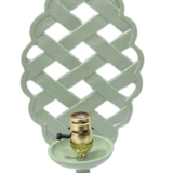 Soft Green Lattice Sconce