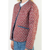 Print Detailed Quilted Jacket