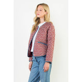 Print Detailed Quilted Jacket