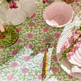 Floral Block Print Tablecloth 2 Sizes