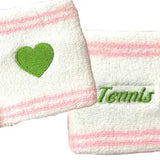 Tennis Wristband Set - White, Pink, Green