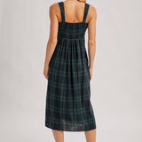 Plaid Corset Midi Dress