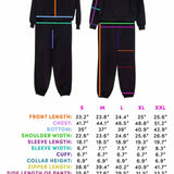 Black Scuba Pants Set Athletic Apparel
