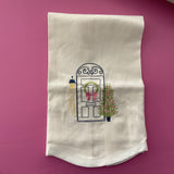 Holiday Door Tea Towel