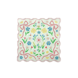 Bunnies In The Garden Pink Floral Petite Napkins