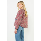 Print Detailed Quilted Jacket
