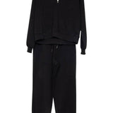 Black Scuba Pants Set Athletic Apparel