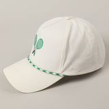Tennis Racquets Ribbon Embroidery Hat