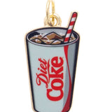 Diet Coke Fountain Drink Charm in Grey & Red