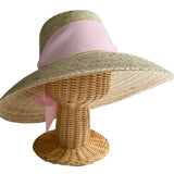 Sarah Bray Wildflower Sun Hat - Light Pink Wide & Short Grosgrain Ribbon