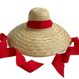 Sarah Bray Geranium Sun Hat Long Grosgrain Ribbon
