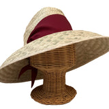 Sarah Bray Begonia Sun Hat Maroon Wide & Short Grosgrain Ribbon