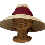 Sarah Bray Begonia Sun Hat Maroon Wide & Short Grosgrain Ribbon