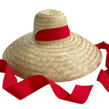 Sarah Bray Geranium Sun Hat Long Grosgrain Ribbon