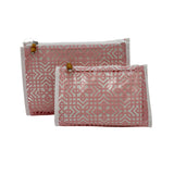 TRVL Lattice Cosmetic and Toiletry Pouch Set