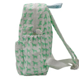 Kids Coated Fabric Backpack-Green Puppy Print