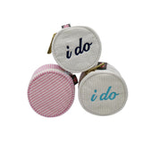 Seersucker 3" Button Bag