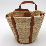 The Pia Straw and Leather Tote