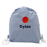 Seersucker Sling Backpack- Navy