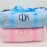 Gingham Cotton Medium Duffel