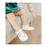 Dottie White Scalloped Perforated Mary Jane