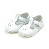 Dottie White Scalloped Perforated Mary Jane