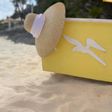 Sarah Bray Geranium Sun Hat Long Grosgrain Ribbon