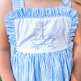 Sailboat Seersucker Dress