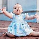 Hydrangea Pima Baby Dress