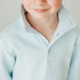 Boys Benjamin Blue Quilted Pullover