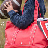 Coated Canvas Midi Tote