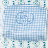 Weezie Small Toiletry Bag - Blue Gingham