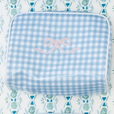 Weezie Small Toiletry Bag - Blue Gingham
