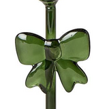 Holiday Bows Set of 2 Hand-Crafted Taper Candleholders Assorted 2 Colors