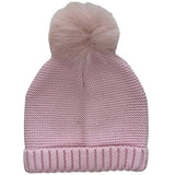 Kids' Faux Fur Pompom Knit Hat