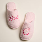 Bride and Ring Fuzzy Terry Slippers