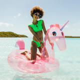 Clear Pink Glitter Unicorn