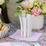 White Stripe Glass Tumbler