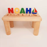 Personalized Puzzle Name Bench