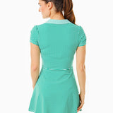 Cricket Dress Greenbrier Stripe Super White